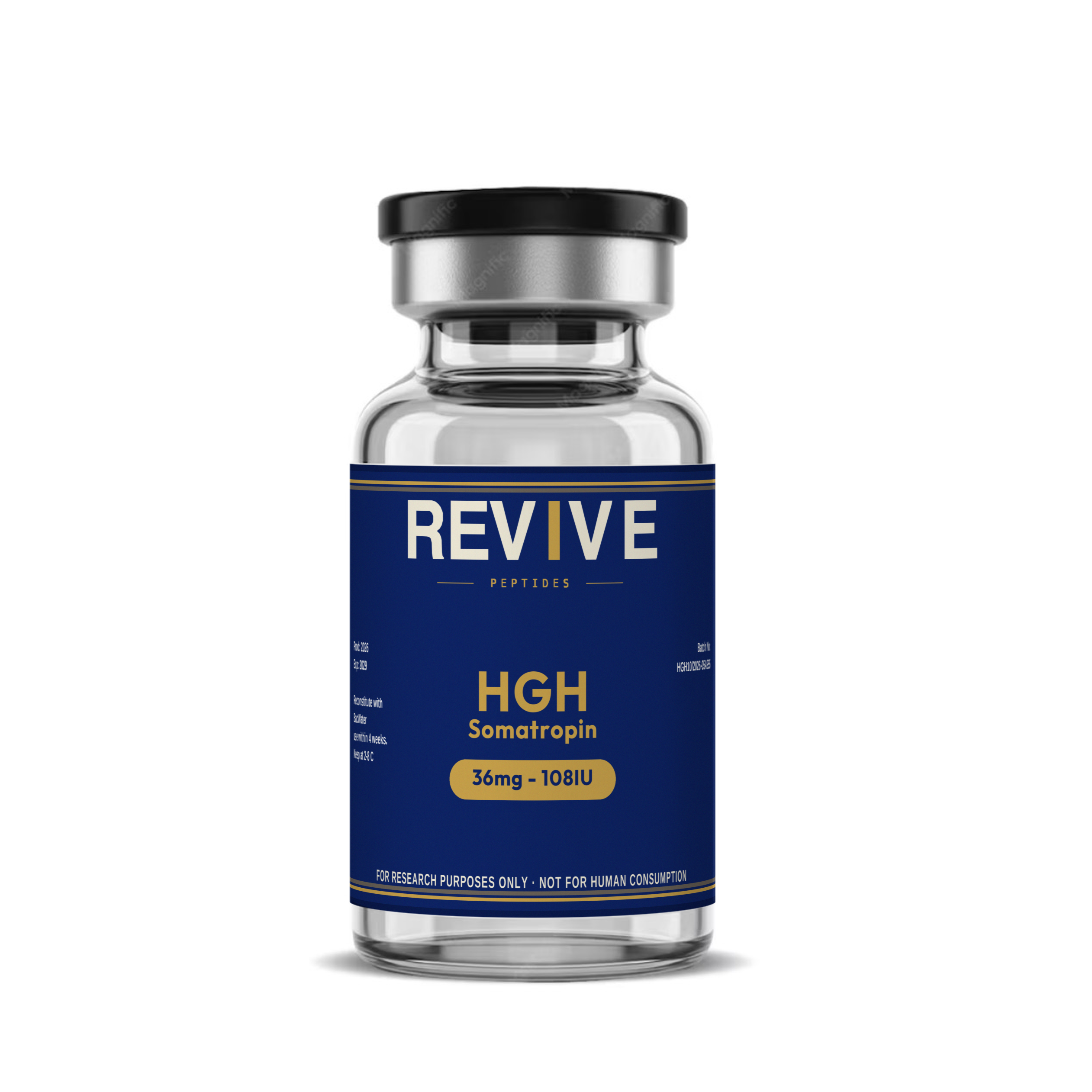 HGH Somatropin 108 IU (36 mg) research peptide vial UAE