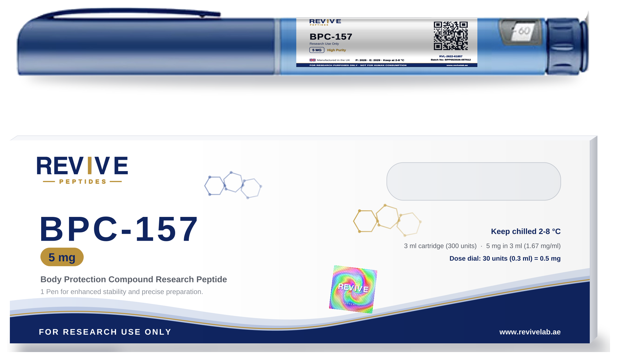 BPC-157 Pen 5 mg research peptide vial UAE