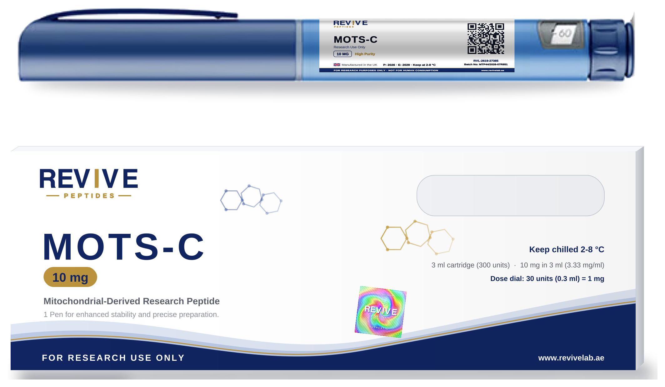 MOTS-c Pen 10 mg research peptide vial UAE