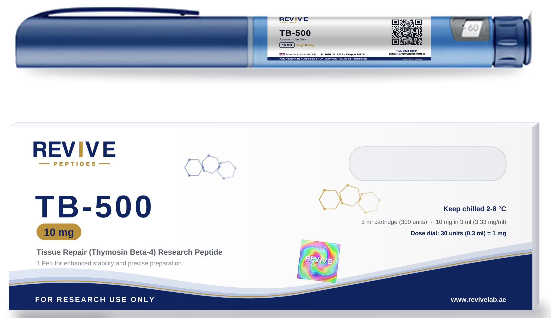TB500 Pen 10 mg research peptide vial UAE