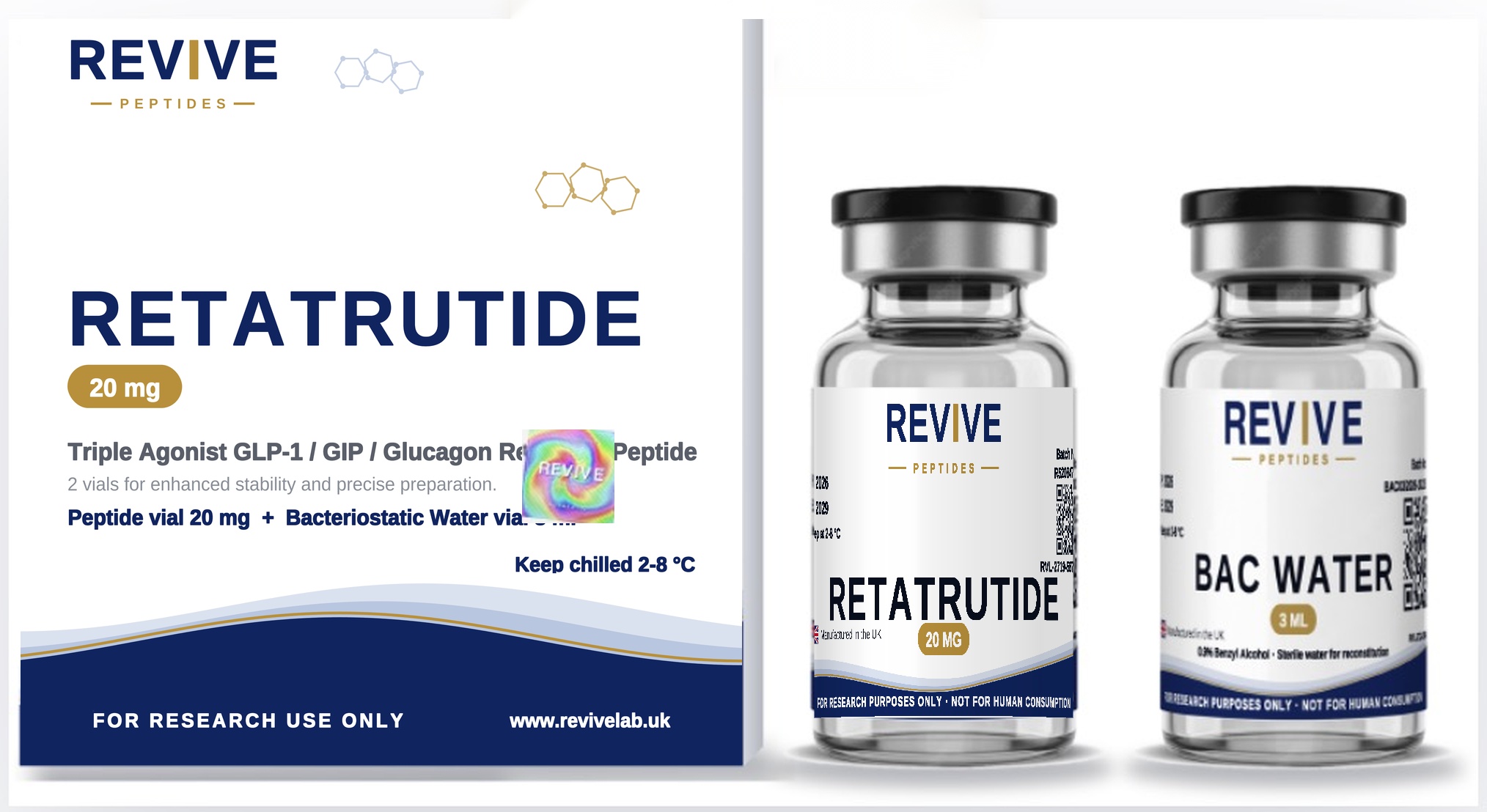 باقة ريتاتروتايد 20 mg باقة ببتيد بحثي الإمارات
